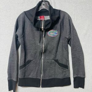 Colosseum Women's Florida Gators Black Blue Fleece Zip Up Jacket Large Good Cond